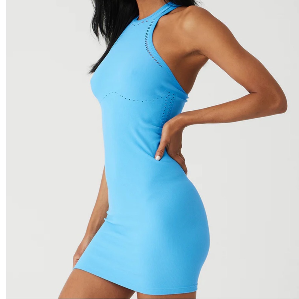 Seamless Open Air Racerback Dress Azure Blue